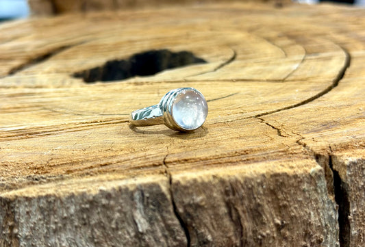 Corrugated Ring • Rose Quartz