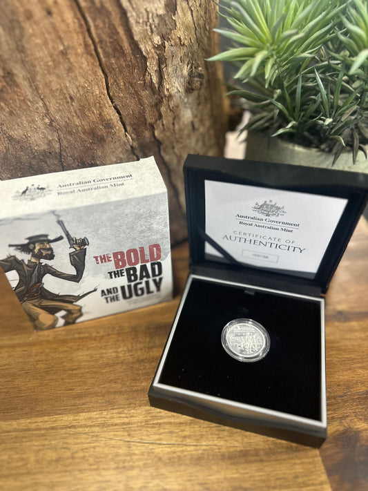 $1 Captain Thunderbolt & The Captains Lady Silver Proof 'C' Mintmark Coin • 2019