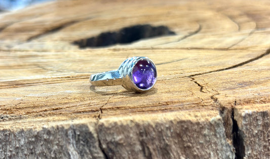 Corrugated Ring • Amethyst