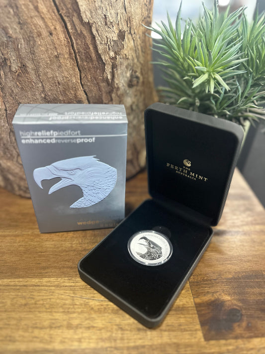 Australian Wedge-tailed Eagle – 2oz Silver Enhanced Reverse Proof High Relief Piedfort Coin • 2022