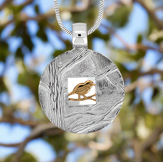 Red-capped Robin Pendant