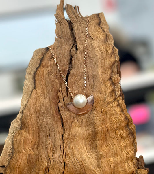 Half Moon Pendant • Mabe Pearl