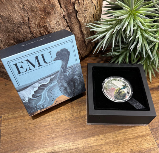 Australian Emu 1oz Silver Coloured Coin • 2025