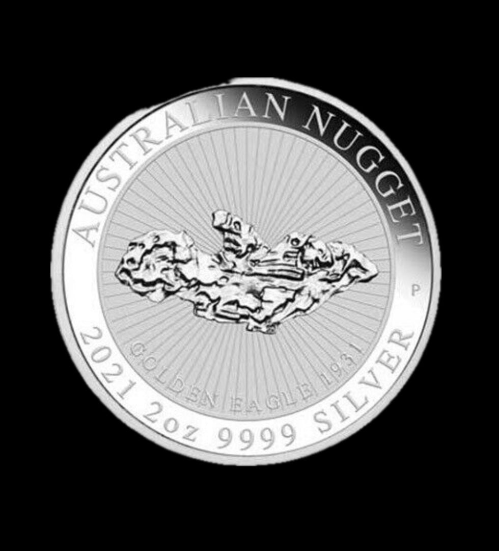 $2 Golden Eagle Nugget 2oz Silver Bullion Coin • 2021
