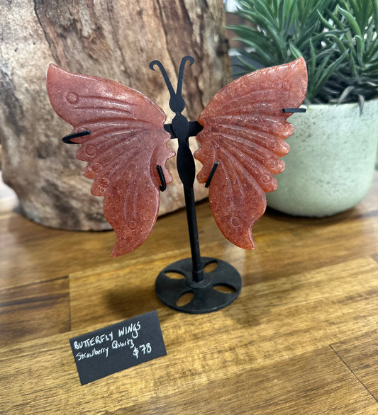 Butterfly Wings • Strawberry Quartz