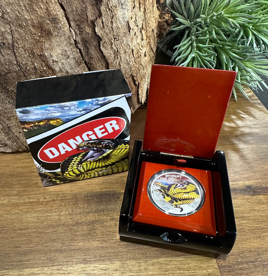 Deadly & Dangerous $1 Tiger Snake 1 Oz Silver Proof coin • 2025