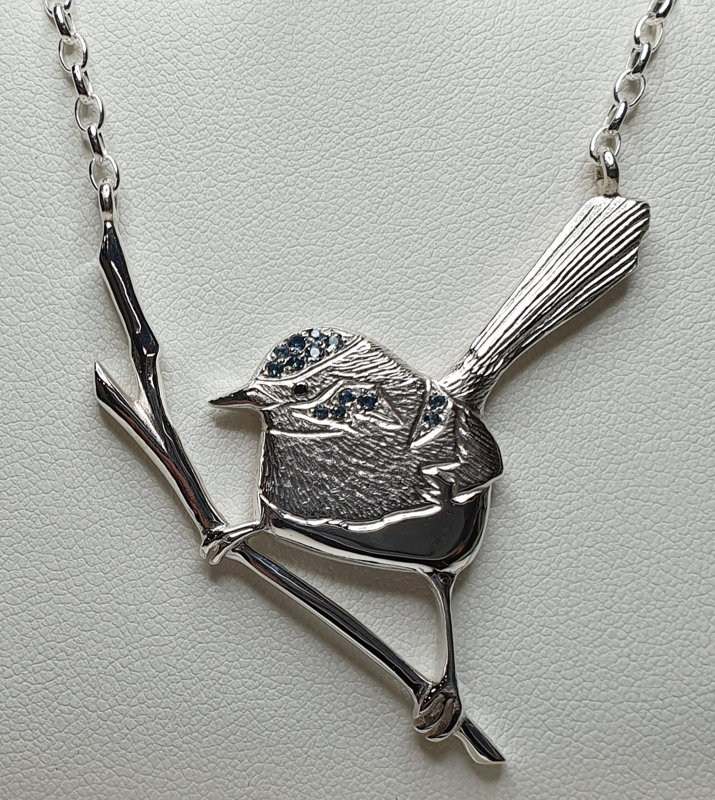 Superb Fairy Wren Pendant - large