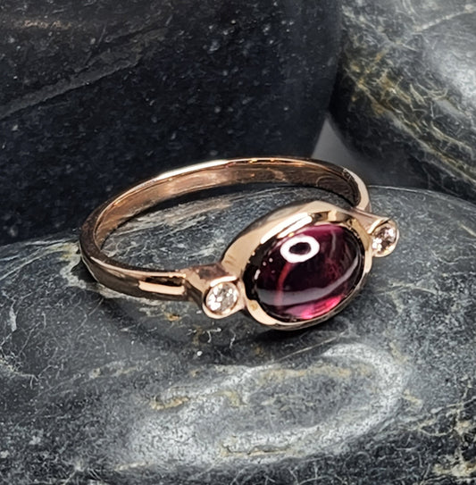 Gypsy Ring Rhodolite Garnet