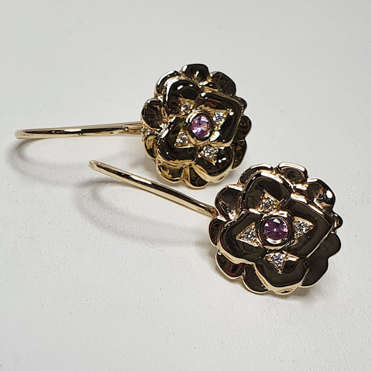 Hydrangea Pink Earrings