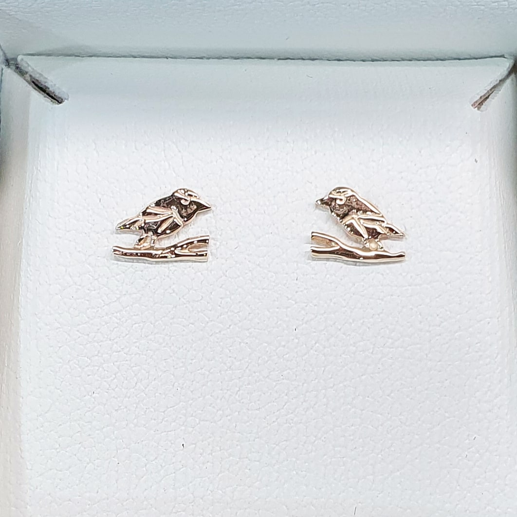 Robin Mini-studs 9ct Yellow Gold