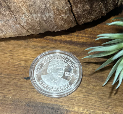2024 Silver Donald Trump 47th President Round 1oz