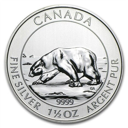 Canadian $8 Polar Bear 1.5 Oz Silver Coin • 2013