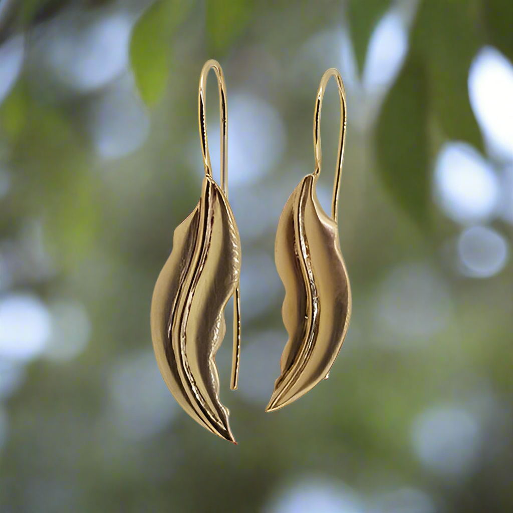 Fallen Leaves Earrings - 9ct Yellow