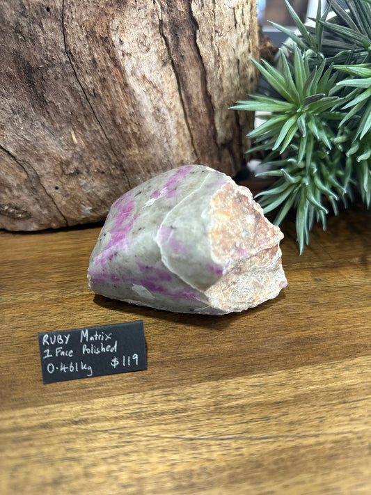 Ruby Matrix • 1 Face Polished