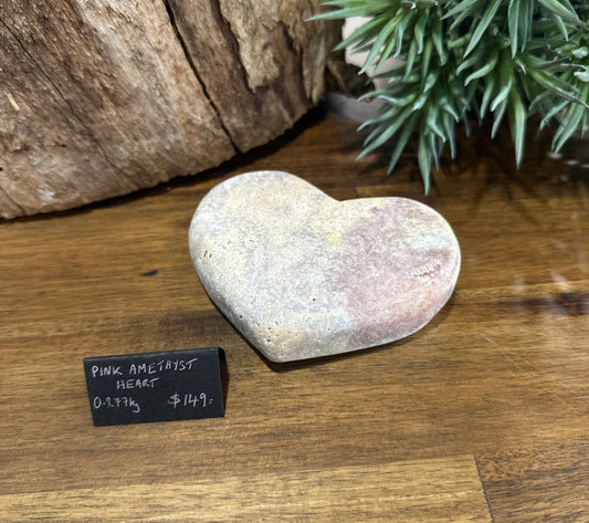 Pink Amethyst Heart