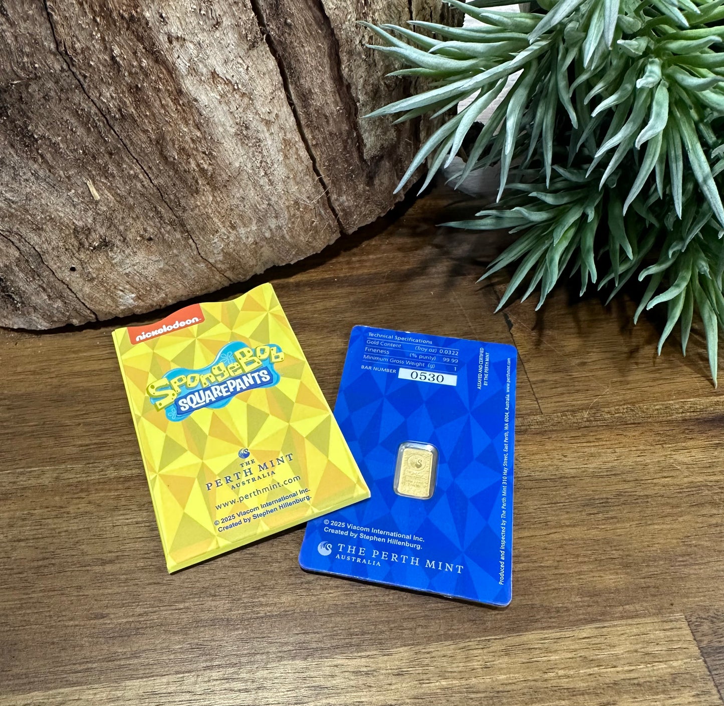 SpongeBob SquarePants 1g Gold Minted Bar • 2025