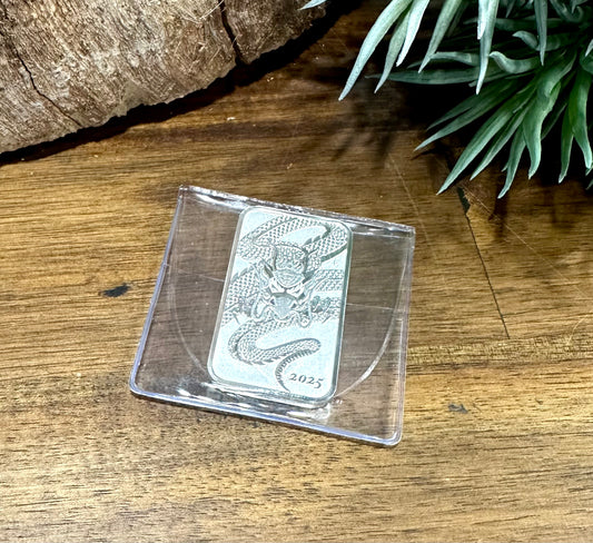 Perth Mint 1oz Silver Dragon Bar 999 Bullion • 2025