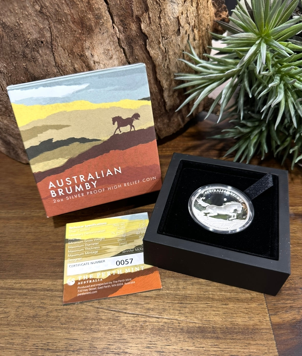 Australian Brumby 2oz Silver Proof High Relief Coin • 2021