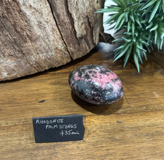 Rhodonite Palm stones
