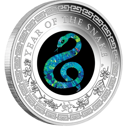 Year Of The Snake Opal 1oz Silver Proof Coin • 2025