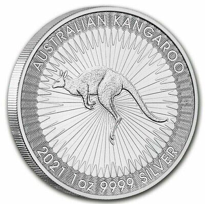 1 Oz Fine Silver Red Kangaroo Perth Mint Bullion Coin • 2021