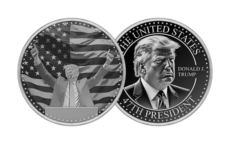 2024 Silver Donald Trump 47th President Round 1oz