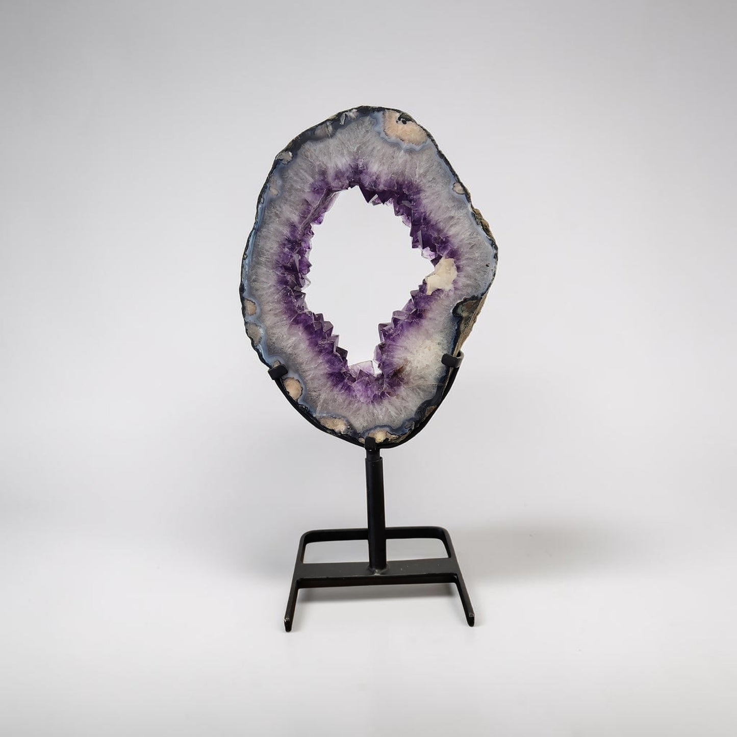 Amethyst Ring on metal stand