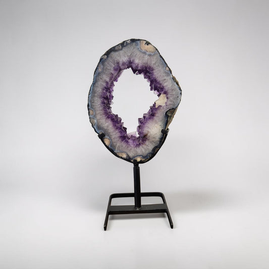 Amethyst Ring on metal stand