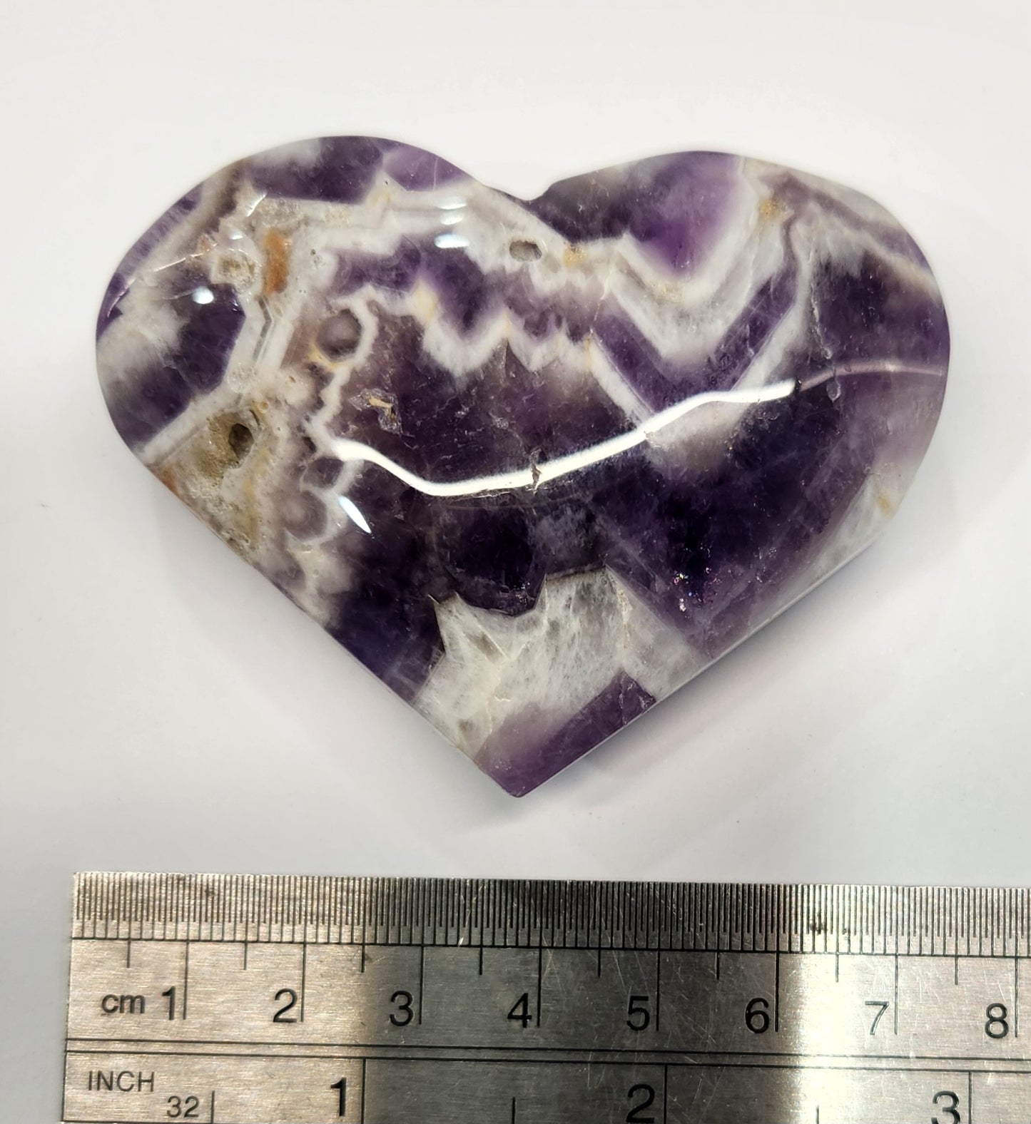 Amethyst Chevron Heart