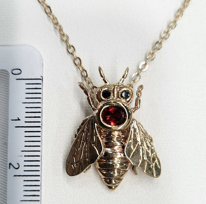 European Queen Bee Pendant • Garnet