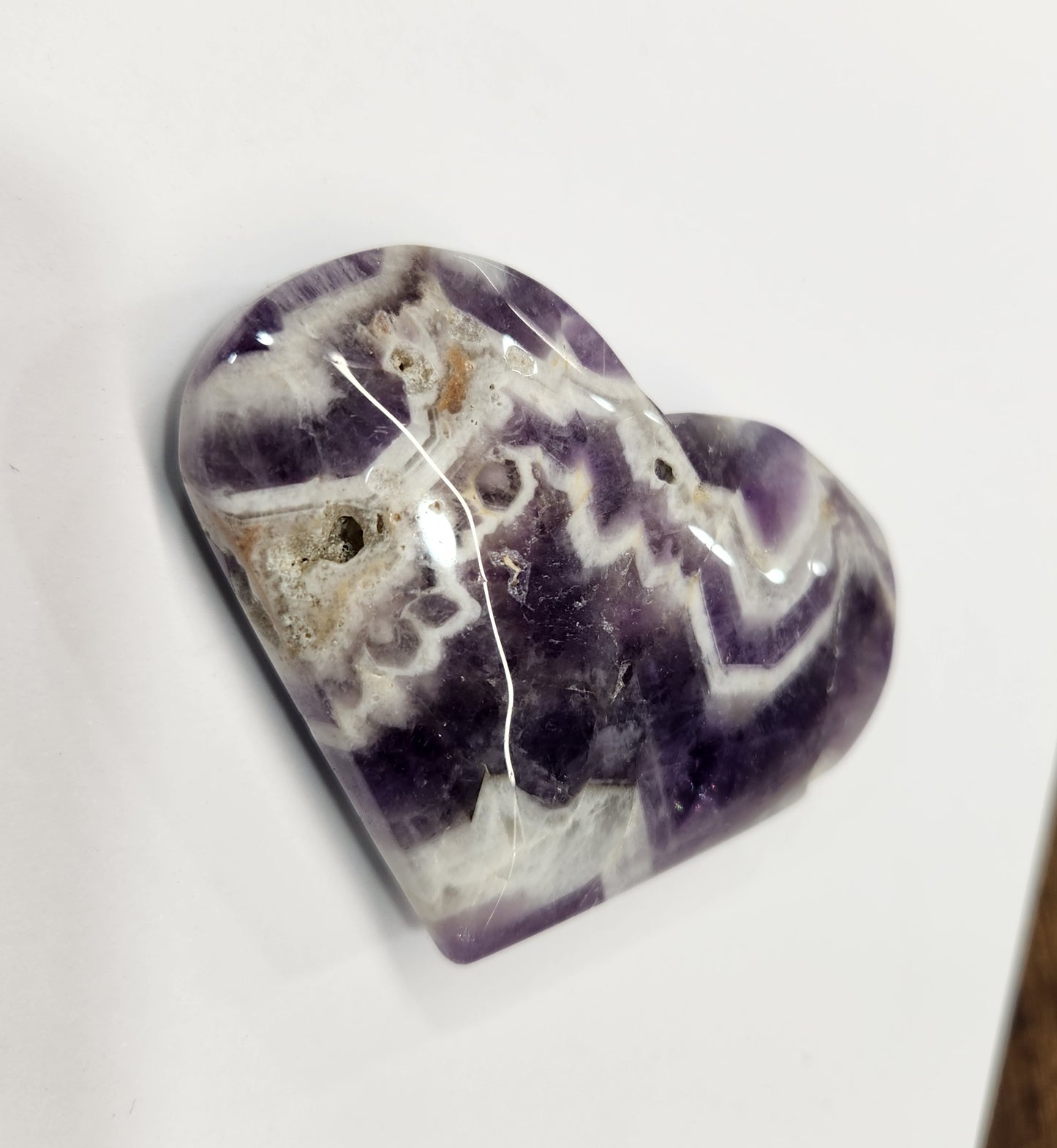 Amethyst Chevron Heart